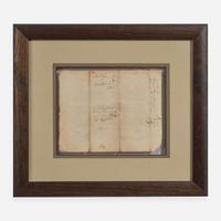 [Declaration of Independence] [North Carolina] Hooper, William Partially-Printed Document, initialed