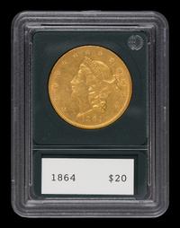 A United States 1864 Liberty Head $20 Gold Coin