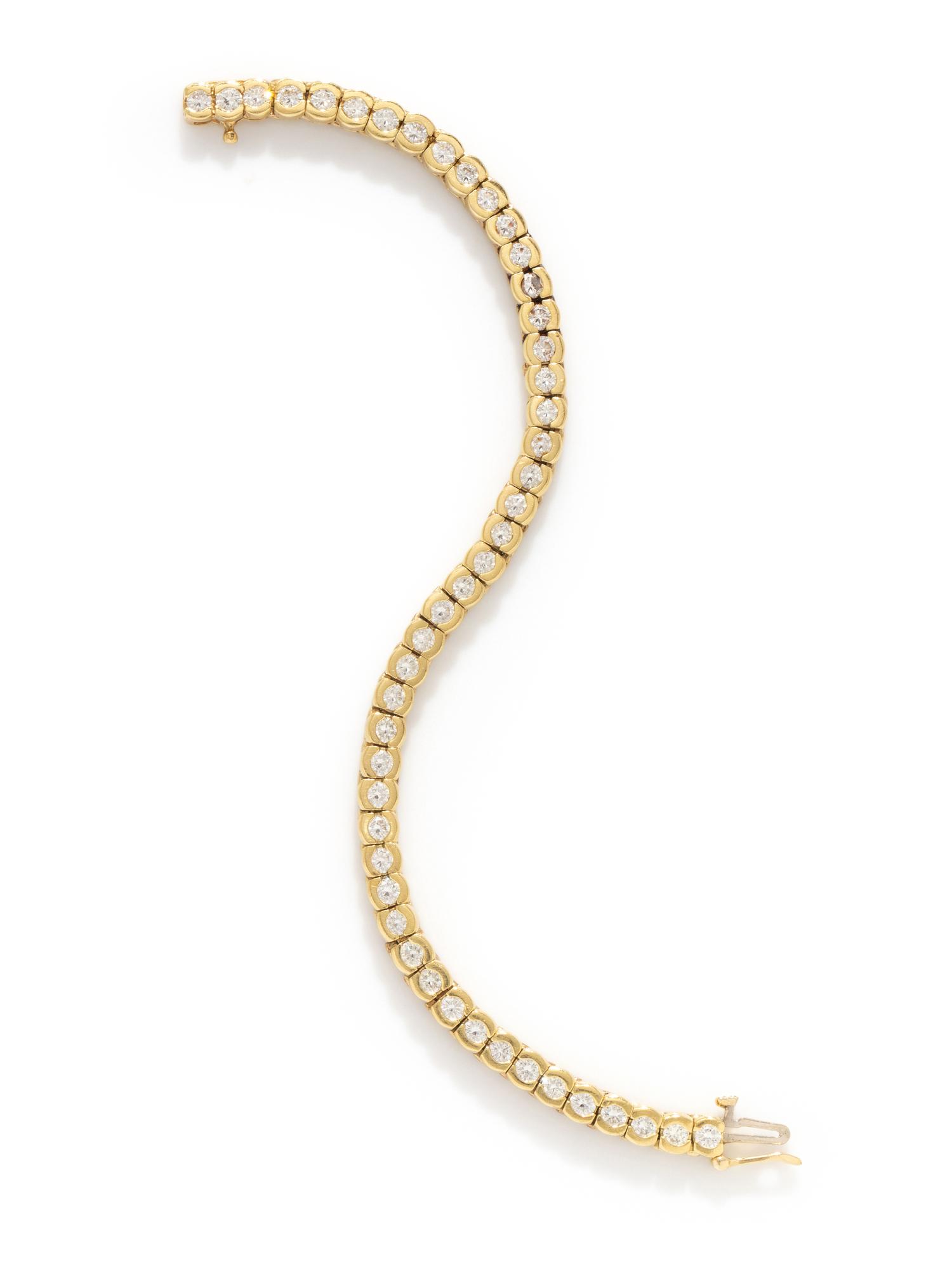 YELLOW GOLD AND DIAMOND BRACELET