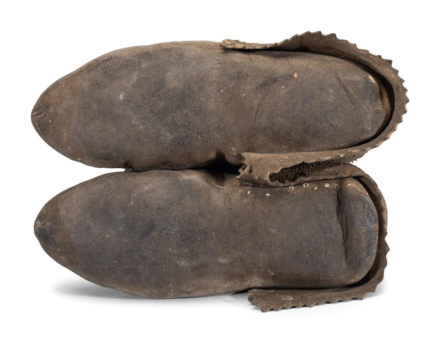 Cree Beaded Hide Moccasins