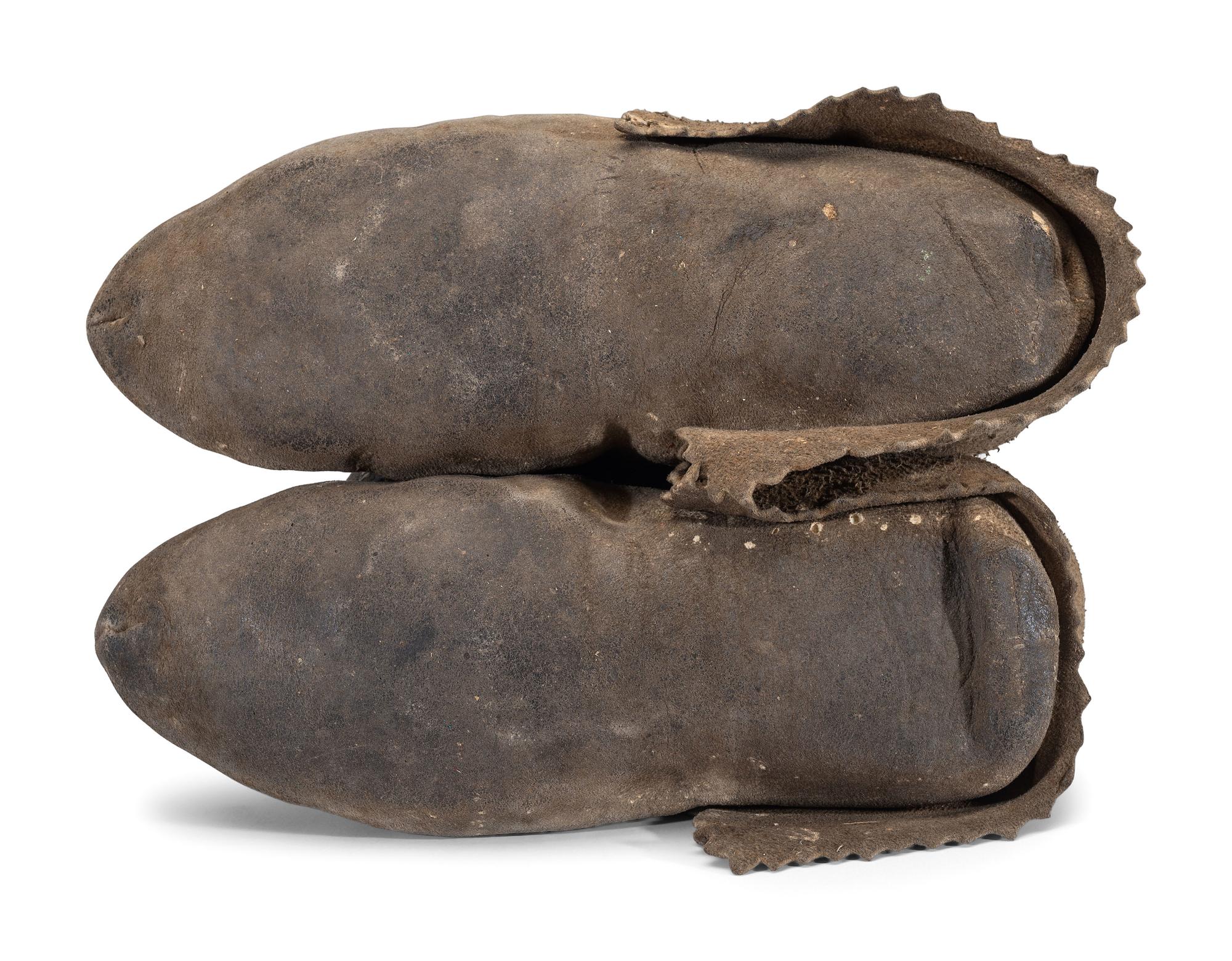Cree Beaded Hide Moccasins