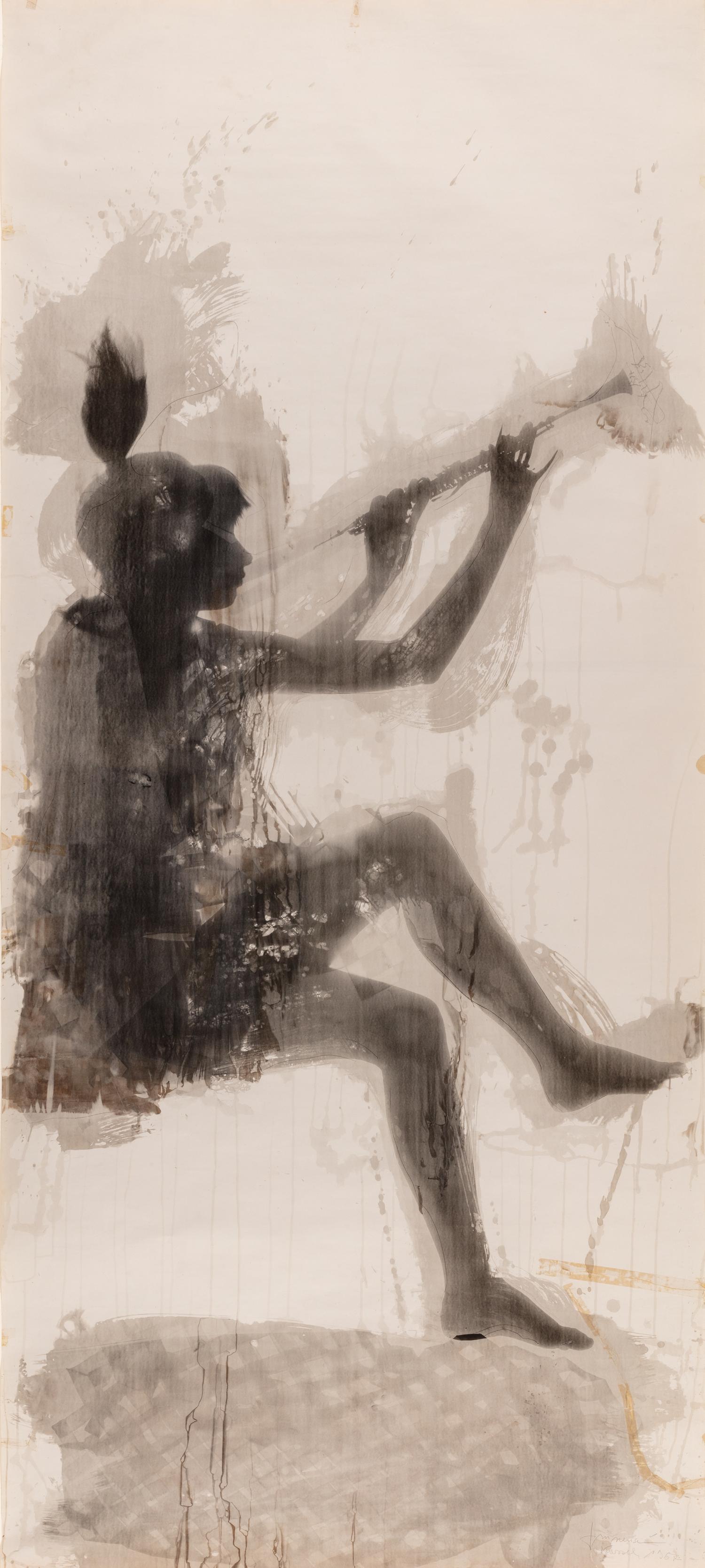 Floris Neusüss (1937-2020) Flötenspieler III (Girl with flute), 1967