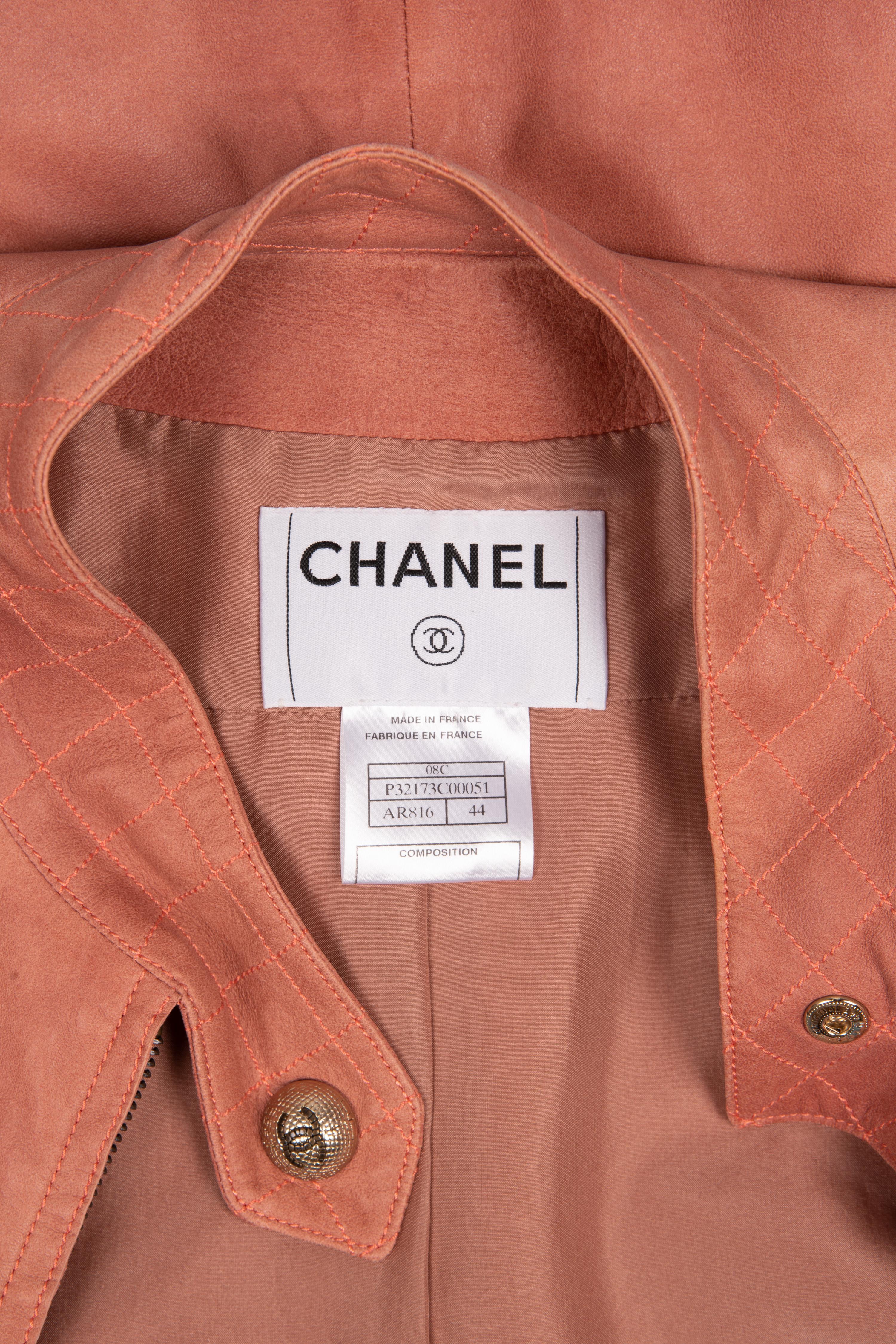 Chanel Pink Leather Jacket, Cruise 2008