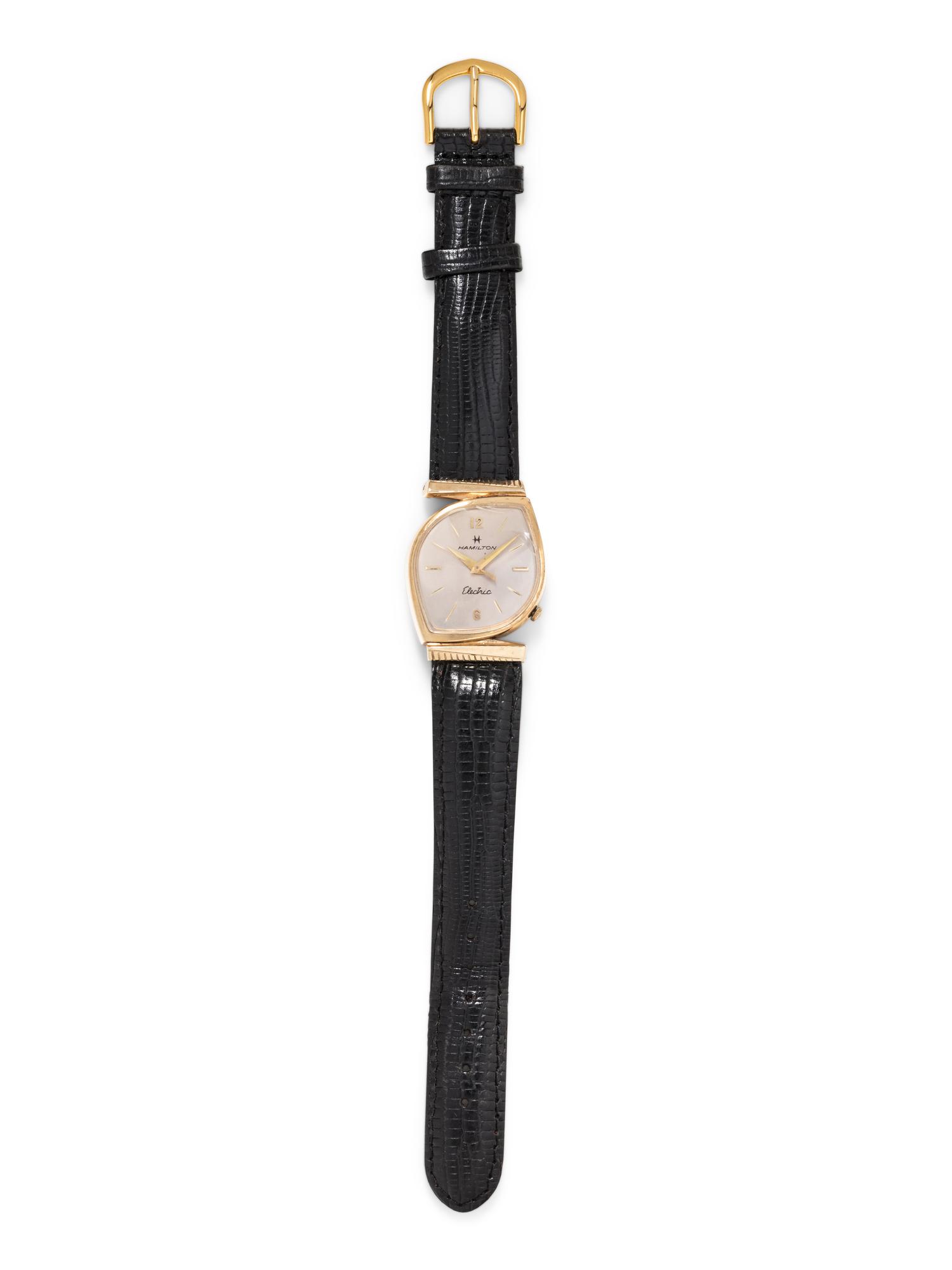 HAMILTON, VINTAGE, 10K GOLD-FILLED 'ELECTRIC' WRISTWATCH