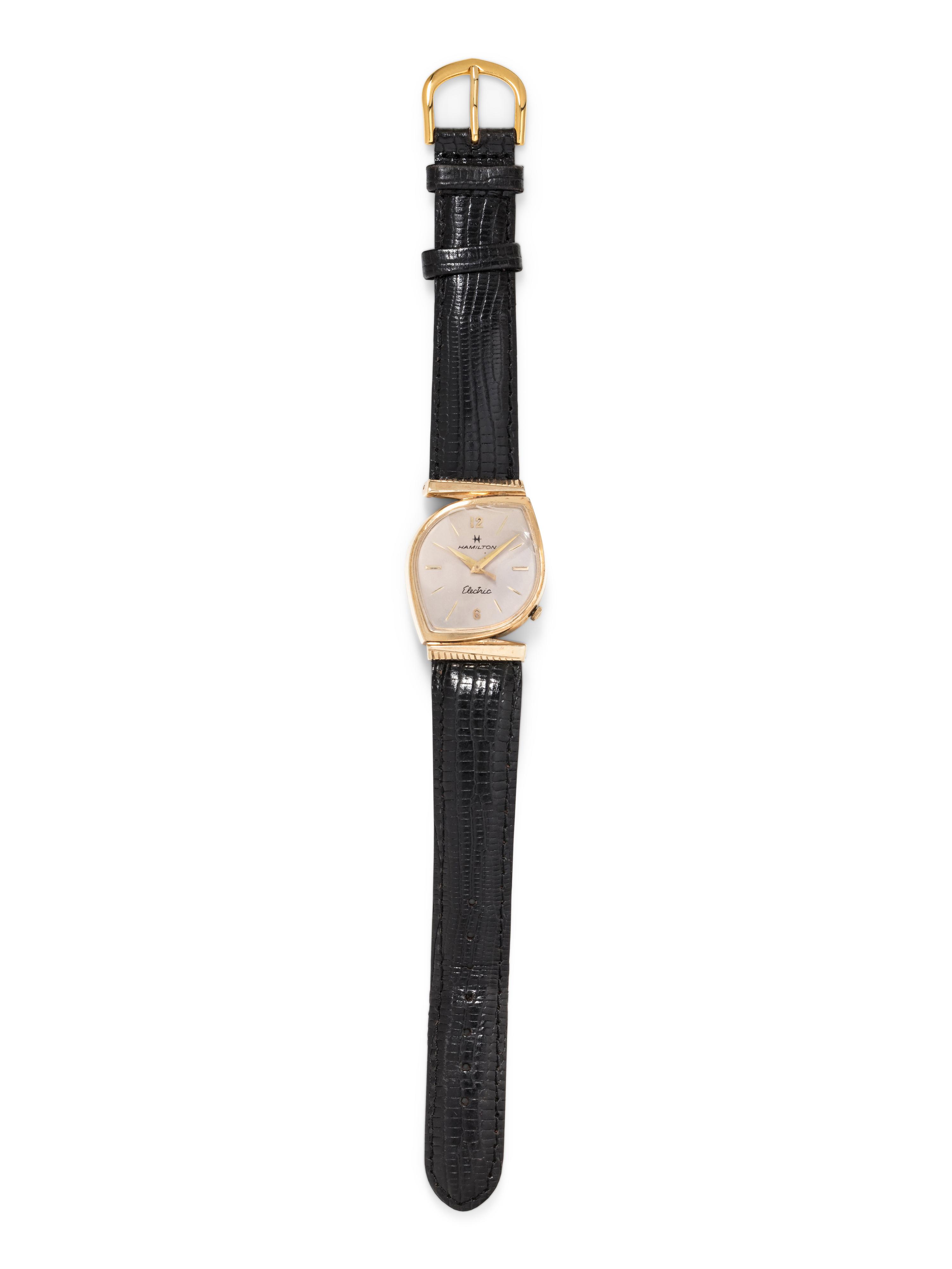 HAMILTON, VINTAGE, 10K GOLD-FILLED 'ELECTRIC' WRISTWATCH