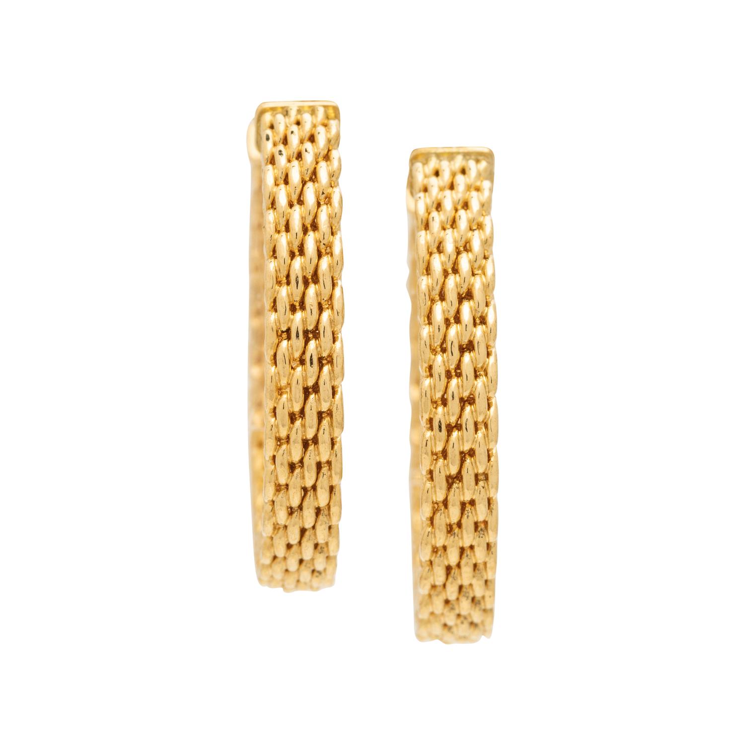 TIFFANY & CO., YELLOW GOLD HOOP EARRINGS