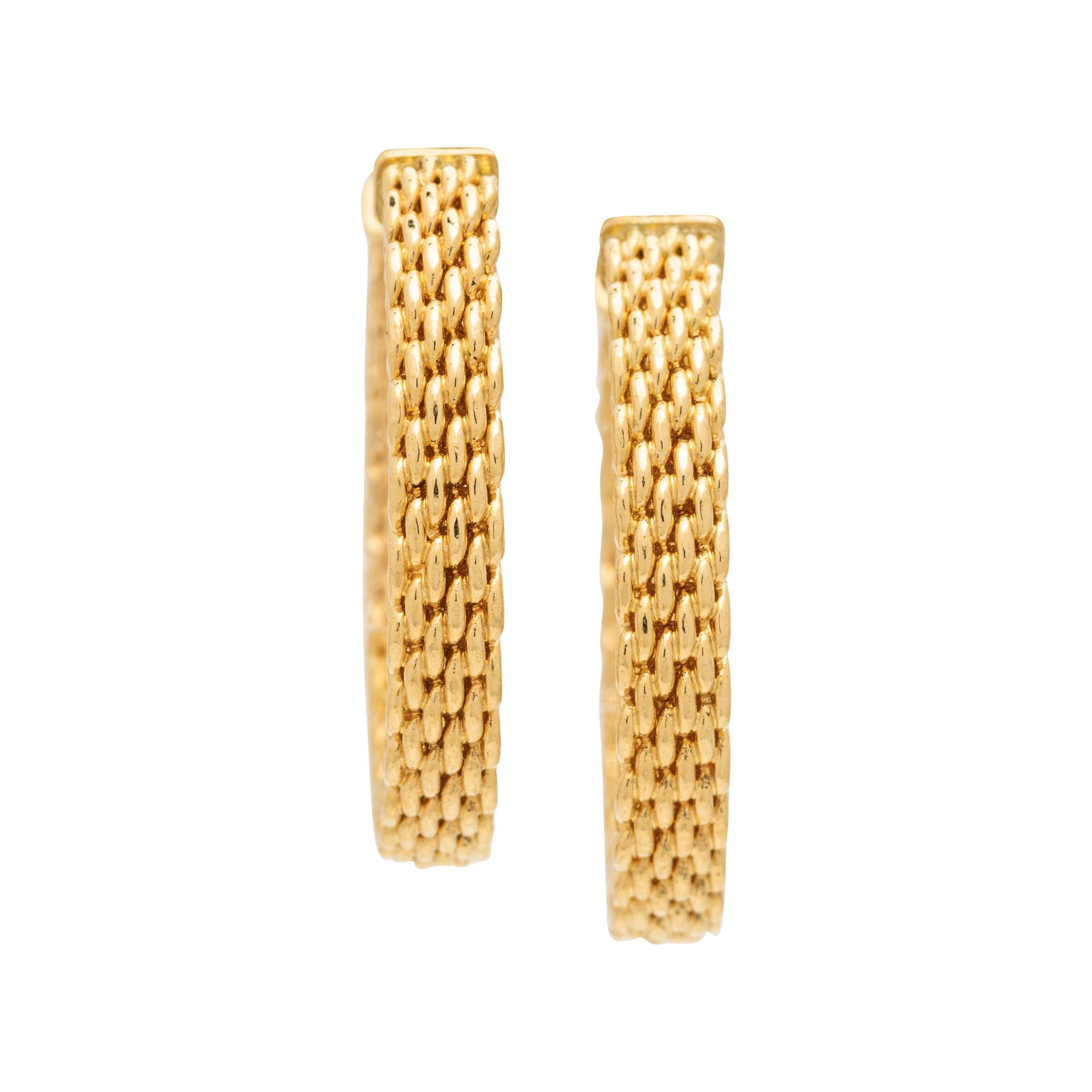 TIFFANY & CO., YELLOW GOLD HOOP EARRINGS
