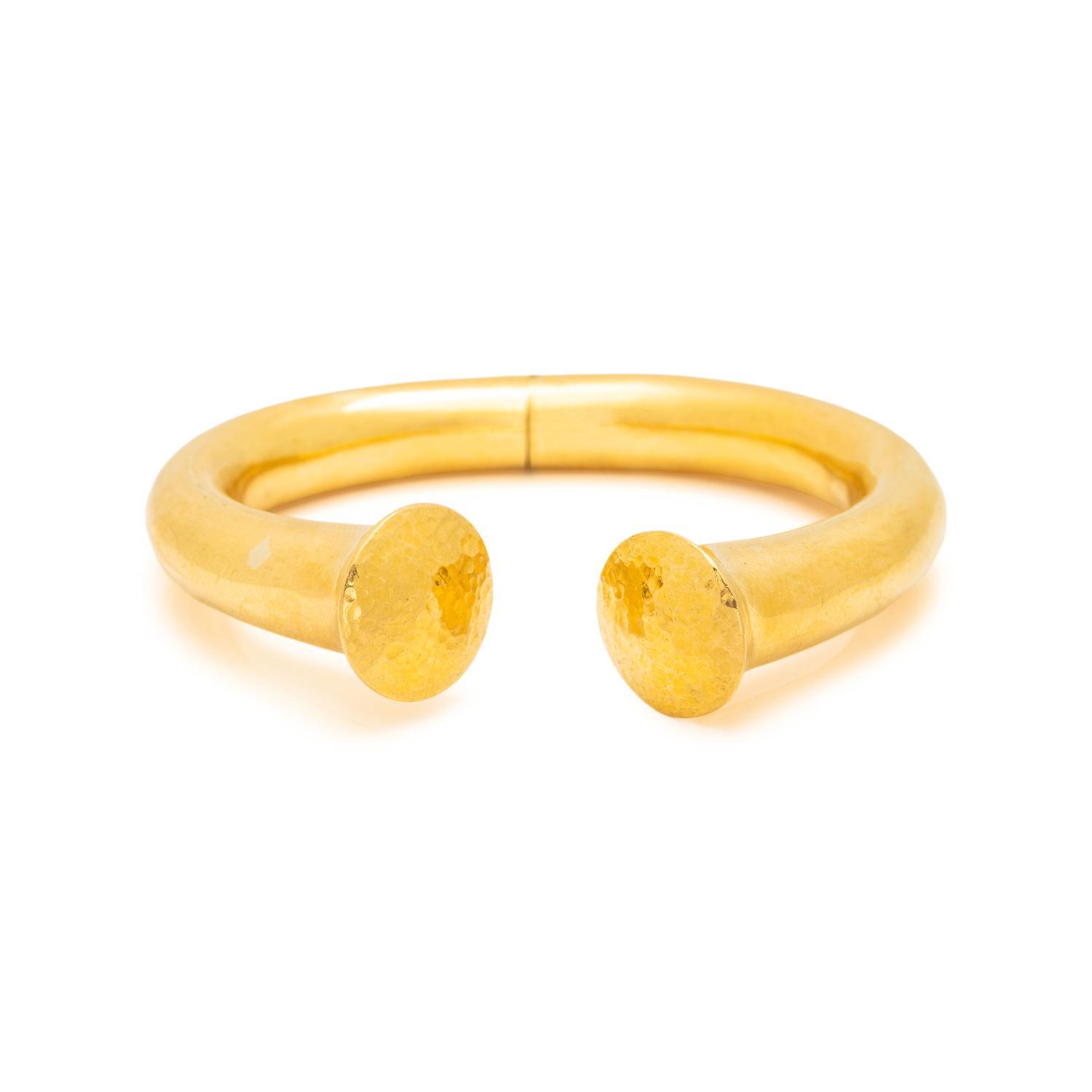 LALAOUNIS, YELLOW GOLD CUFF BRACELET