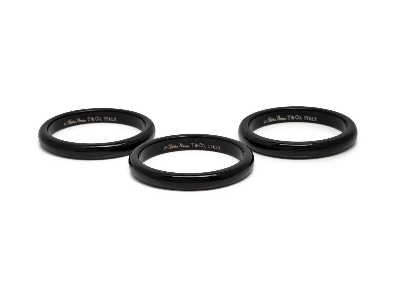 TIFFANY & CO., PALOMA PICASSO RESIN 'ZELLIGE' BANGLE BRACELETS