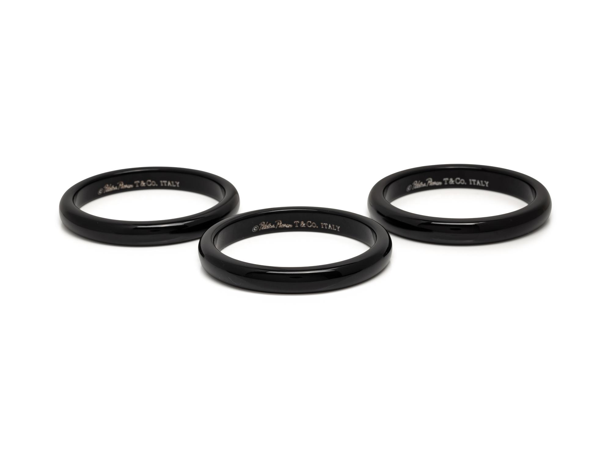 TIFFANY & CO., PALOMA PICASSO RESIN 'ZELLIGE' BANGLE BRACELETS