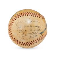 A 1949 Newport News Dodgers Team Signed Autograph Baseball