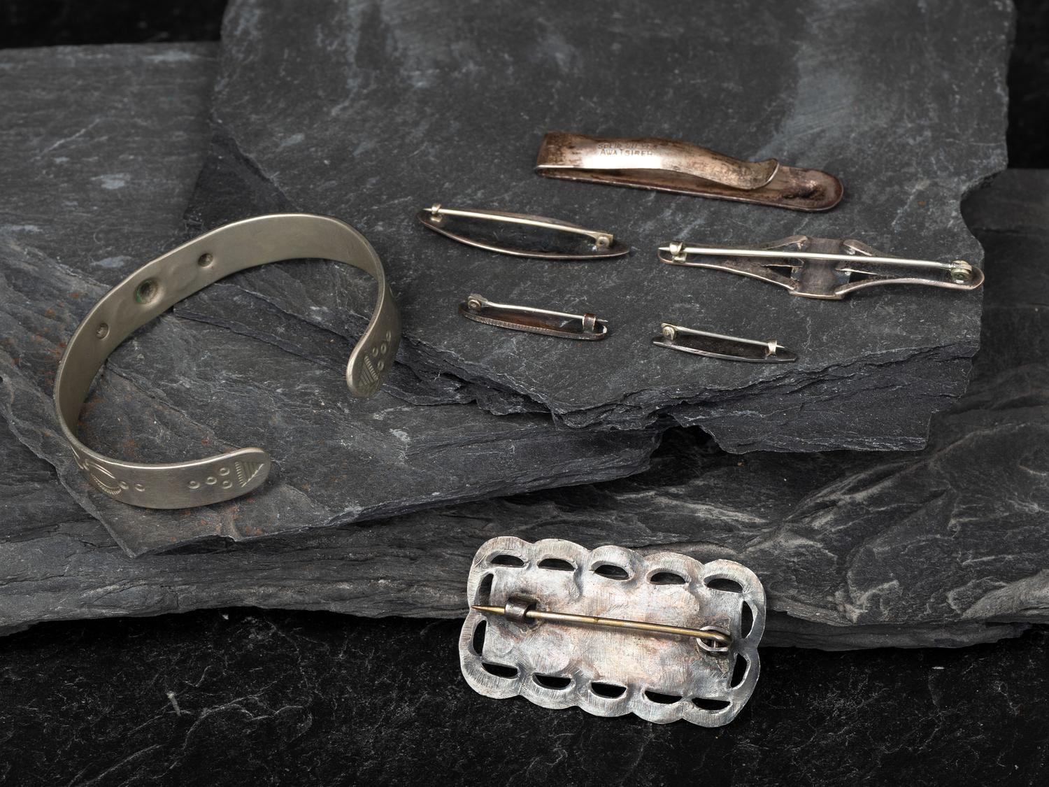 San Ildefonso and Navajo Curio Jewelry