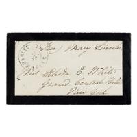 LINCOLN, Mary Todd (1818-1882). Autograph letter signed ("M.L.") to Rhoda White, Chicago, 8 December 1871.