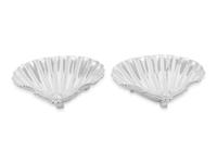 A Pair of George III Silver Scallop-Form Sweet-Meat Dishes