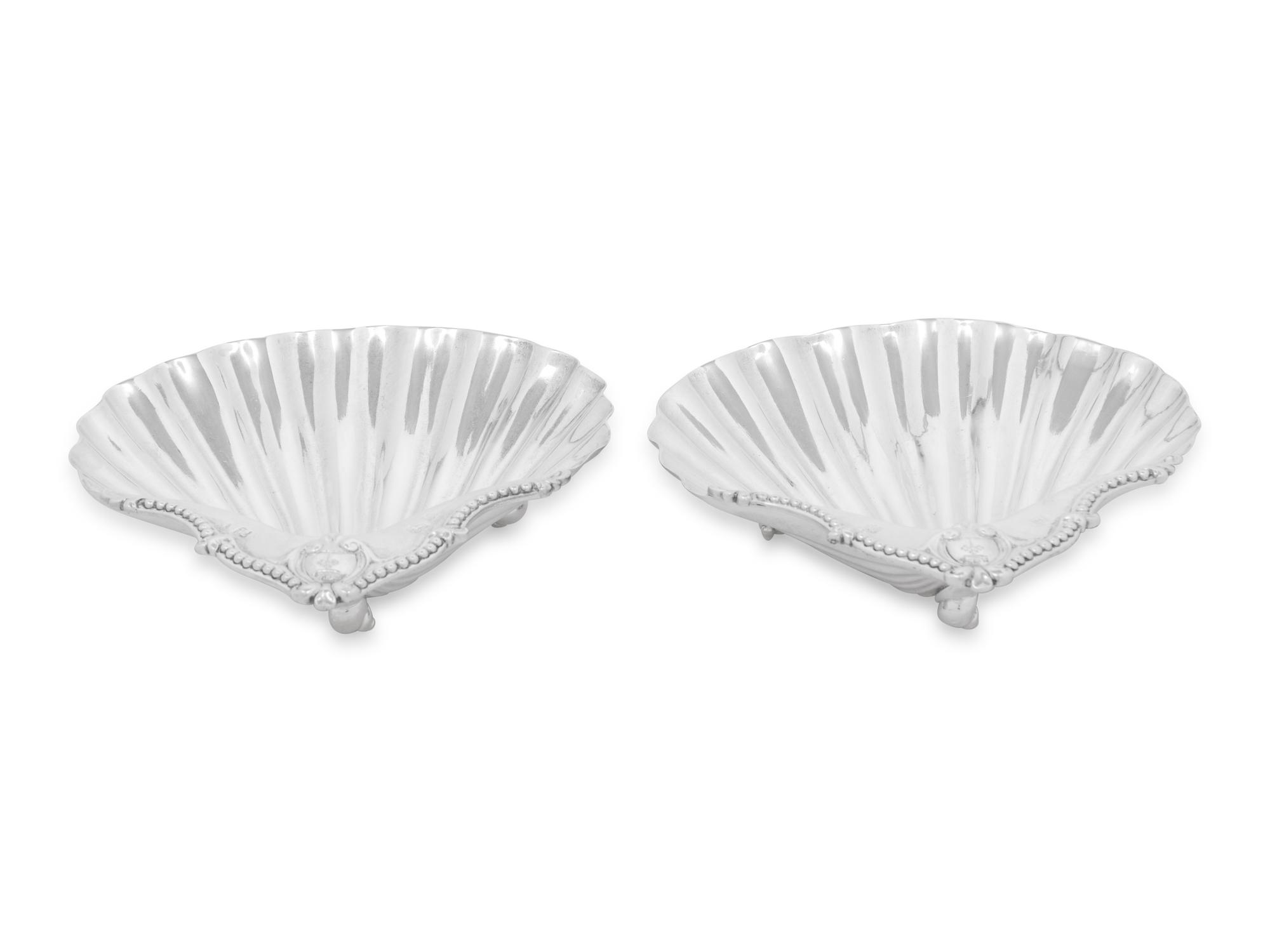 A Pair of George III Silver Scallop-Form Sweet-Meat Dishes