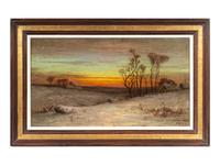 A Winter Evening, Vermont , 1883