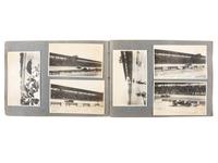 [EARLY PHOTOGRAPHY]. Album containing photographs of an early NASCAR race featuring future World War I Fighting Ace Eddie Rickenbacker.