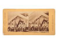 [NATIVE AMERICANS]. 7 stereoviews, featuring view of "Noted Sioux Chiefs" incl. Rain in the Face.