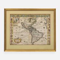 [Maps & Atlases] S(peed)., J(ohn). America with those known parts in that unknowne worlde both people and manner of buildings...