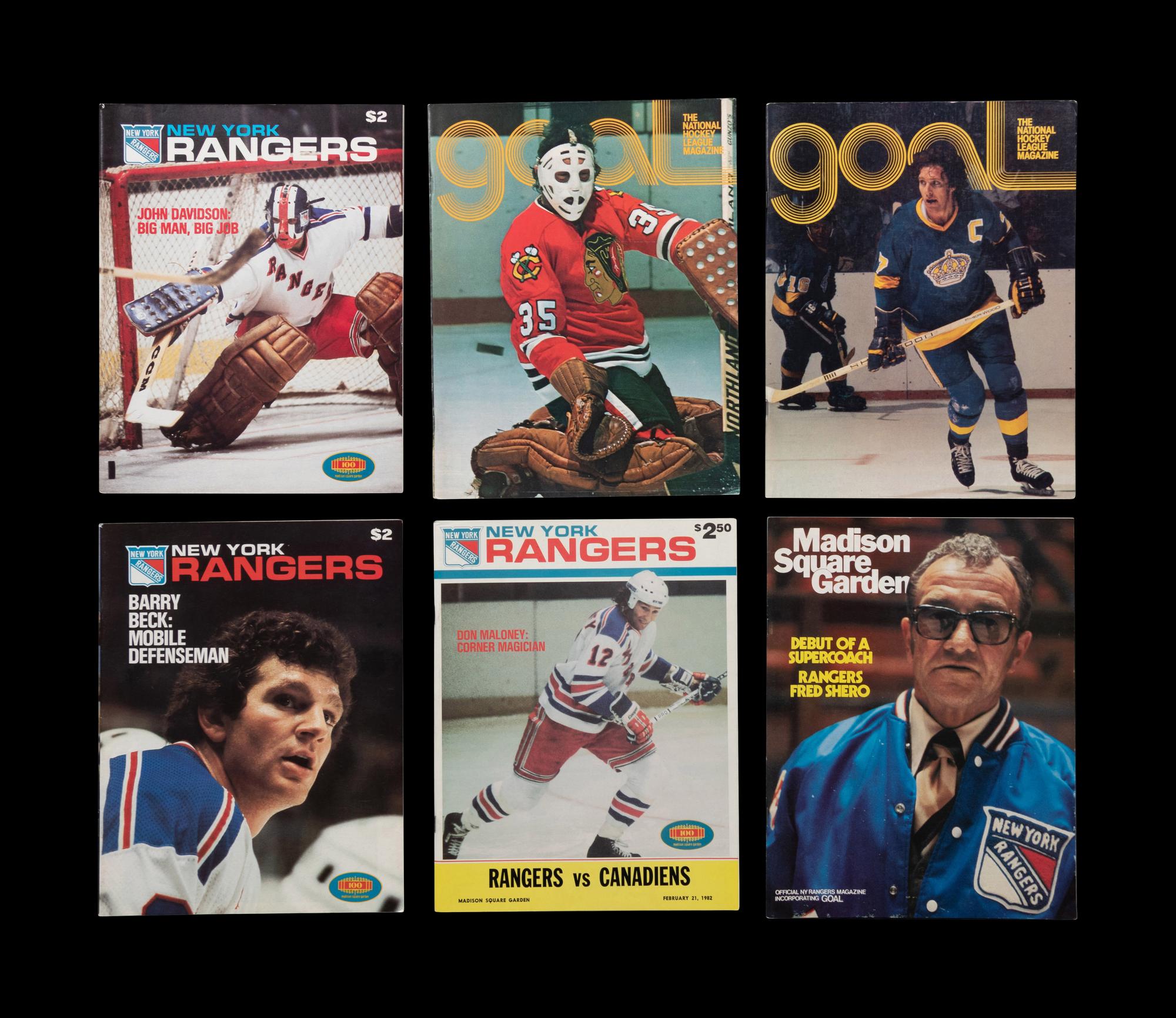 A Group of 21 1960s - 1980s New York Rangers NHL Game Programs,