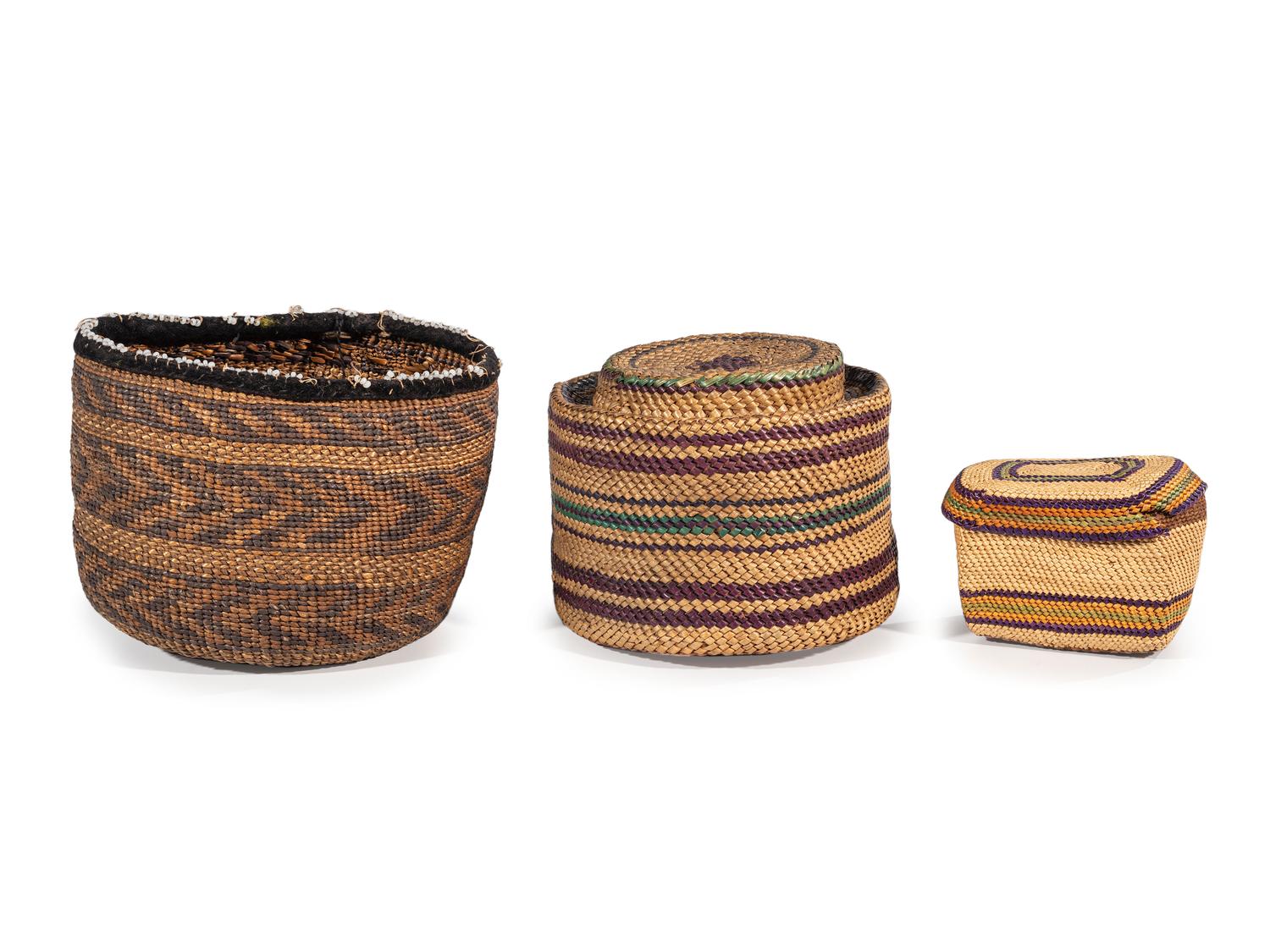 Tlingit and Makah / Nuu-chah-nulth Trinket Baskets