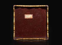 A finely executed Japanese mother of pearl-inlaid lacquer scholar's tray, Edo/early Meiji period 日本嵌貝母漆托盤 江戶至明治早