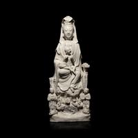 A Chinese Blanc de Chine Dehua Porcelain Guanyin, 19th-20th Century — 晚清民國 德化白瓷觀音