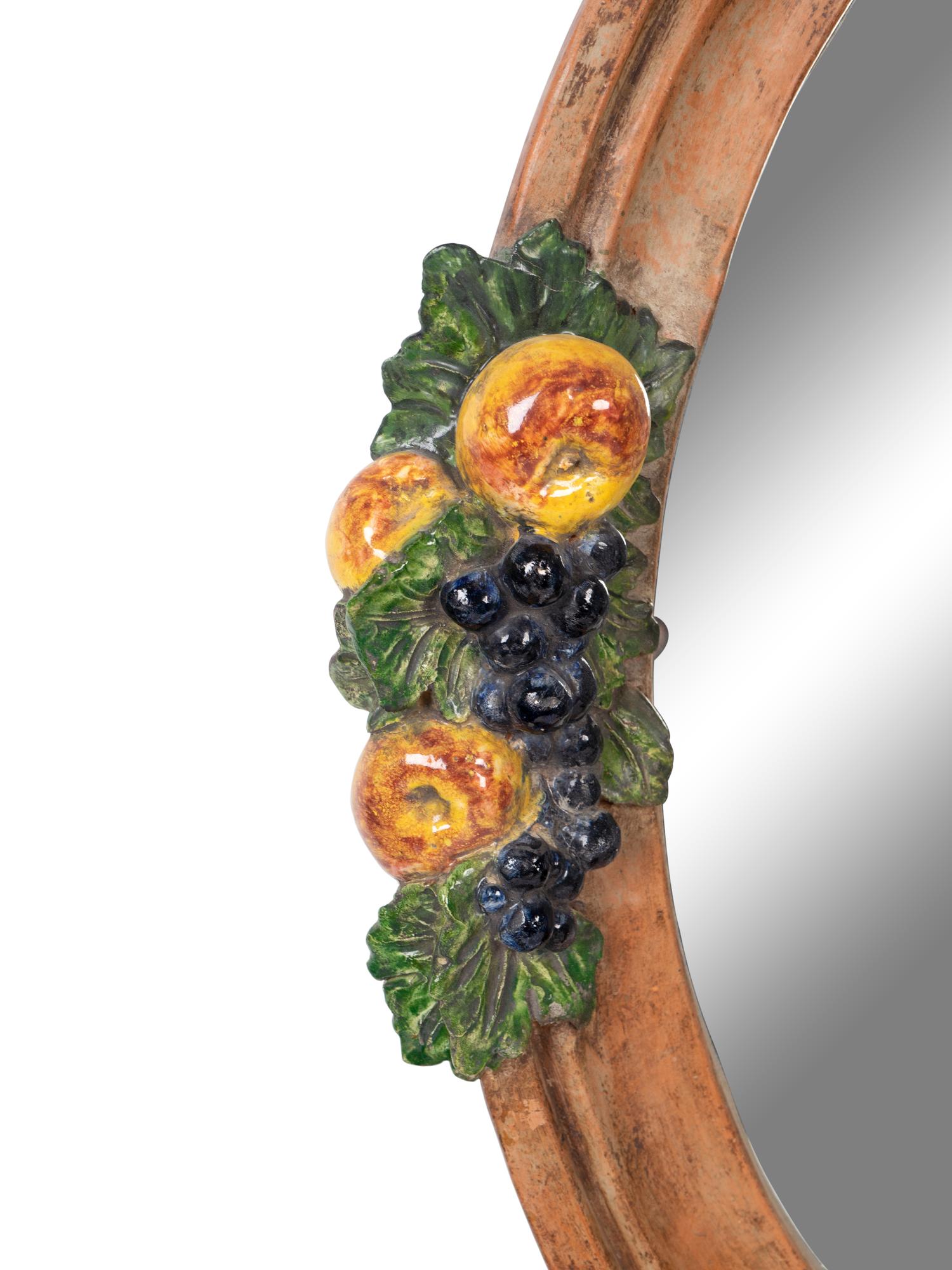 A Set of Italian Painted Terracotta Mirror and Wall Mounts — 20TH CENTURY