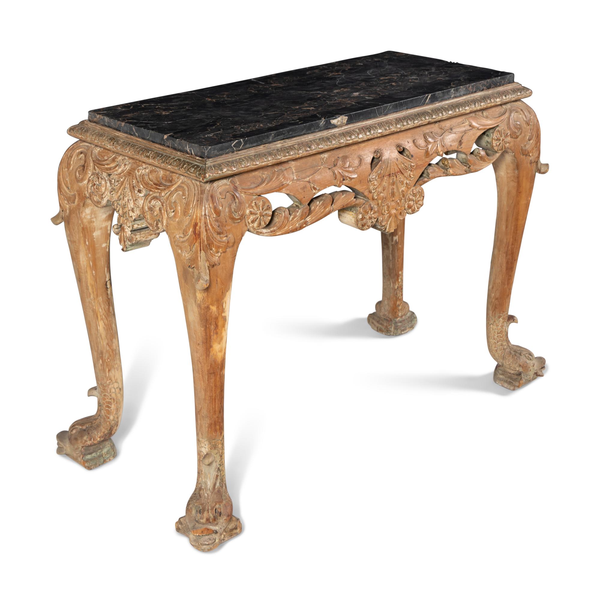 A George II Carved Pine Console Table