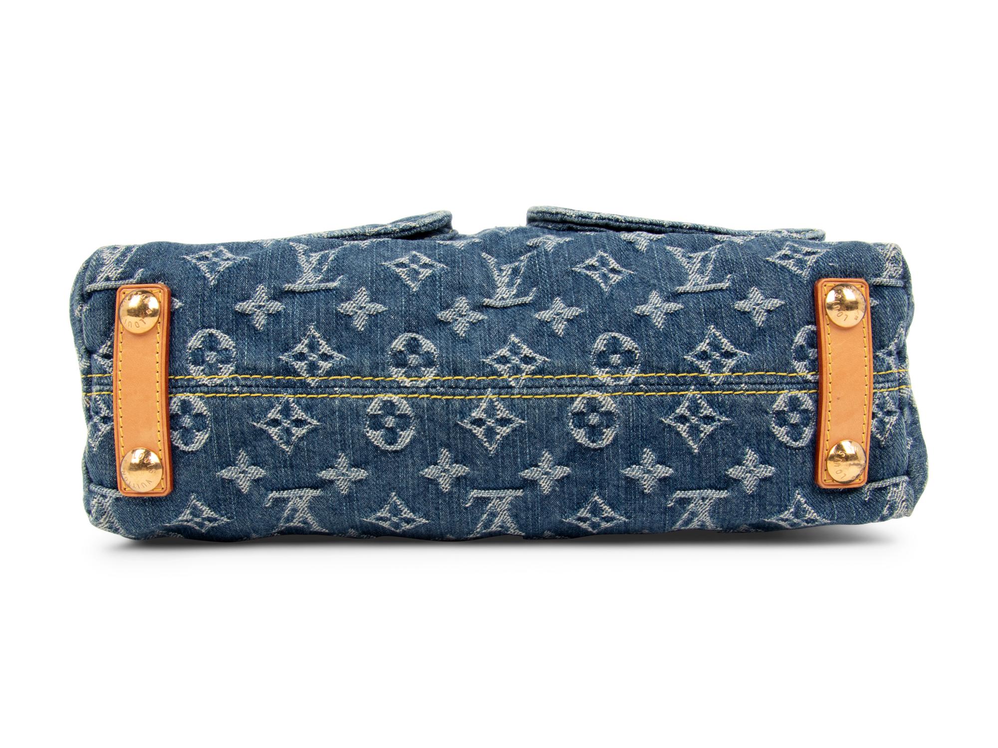 Louis Vuitton Blue Denim Monogram Baggy PM, 2005