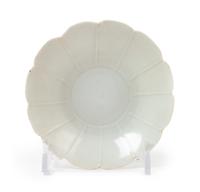 A Chinese Qingbai Glazed Porcelain Floriform Dish