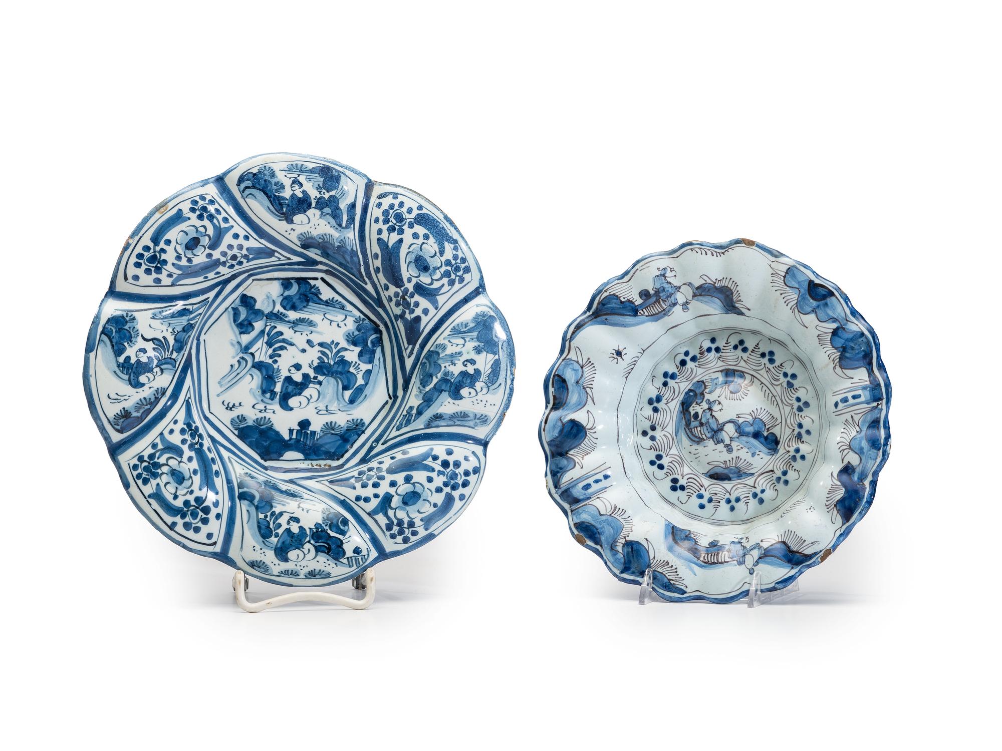 Two Delftware Lobed Bowls