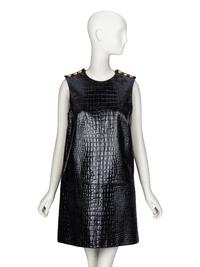 Gucci, Croc-Effect Leather Dress