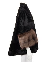 Ralph Rucci Broadtail Jacket with Fisher Fur Cuffs