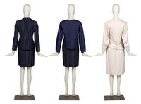 A Collection of American Fashion: Bill Blass Suit, Oscar de la Renta Set, and Geoffrey Beene Jacket, 1980-90s