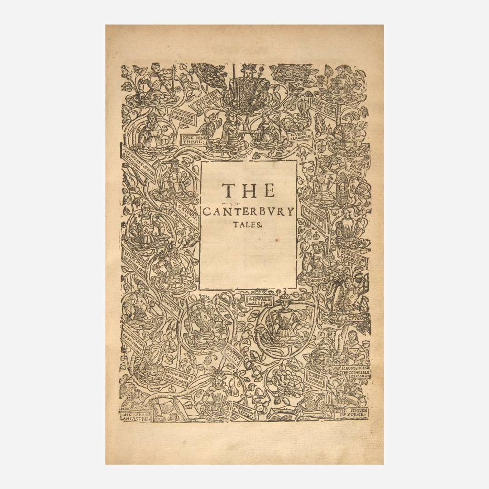 [Literature] [Chaucer, Geoffrey] Speght, Thomas The Workes of our Antient and Lerned English Poet, Geffrey Chaucer, newly Printed...