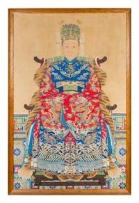 A Chinese Ancestral Portrait 18TH/19TH CENTURY 58 1/2 x 37 1/2 inches. — 18TH/19TH CENTURY