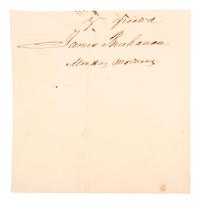 BUCHANAN, James (1791-1868). Clipped signature ("James Buchnan"). N.p., n.d.