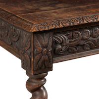 An English Carved Oak Console Table