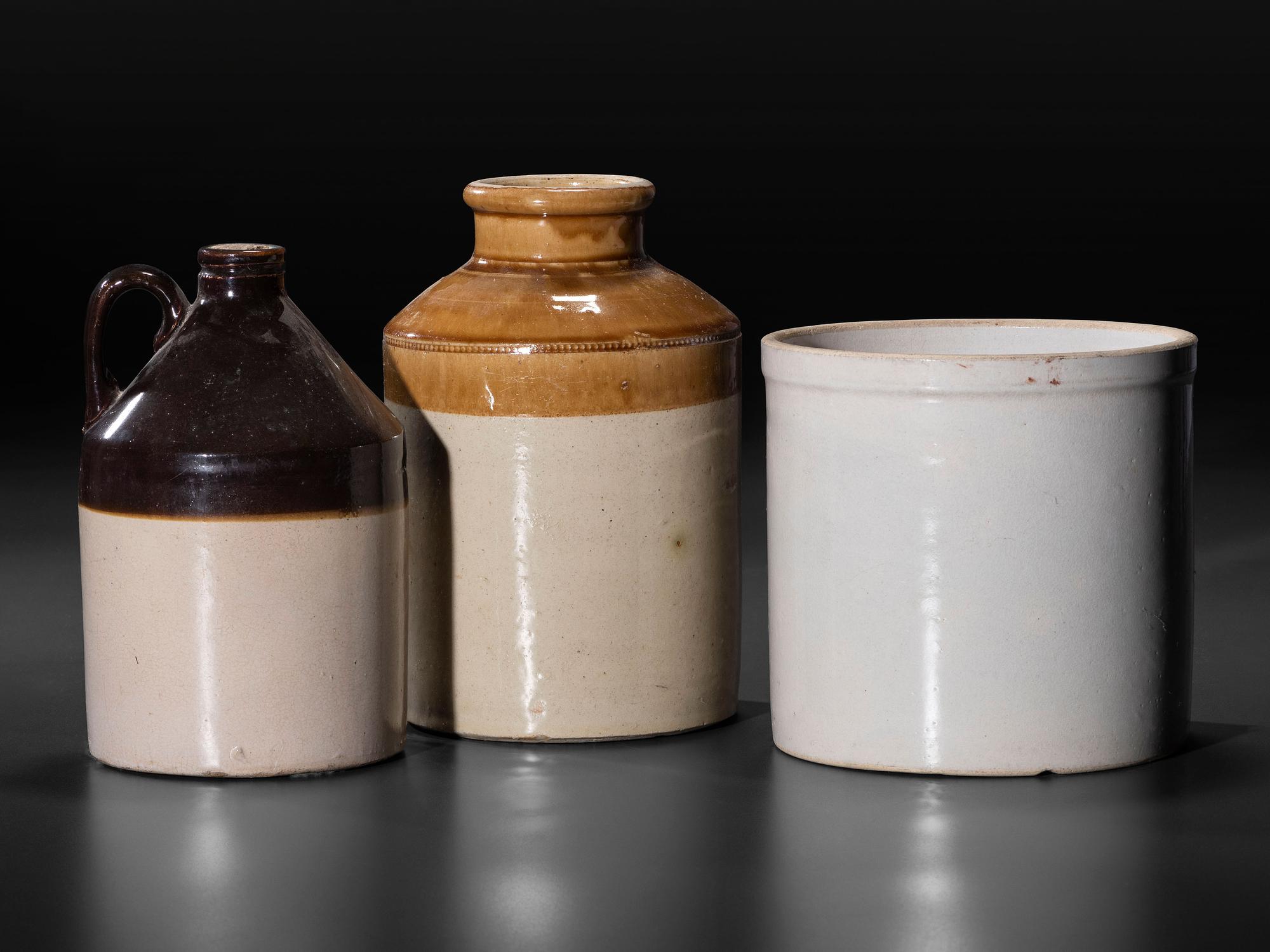 Sixteen Stoneware Vessels