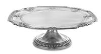An American Silver Cake Tray, Tiffany & Co., New York, NY, Early 20th Century, the rim having floral and ribbon decoration, the border