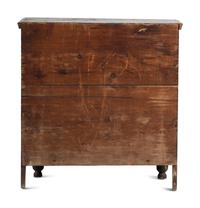 A William and Mary Black Painted Maple and Pine Chest of Drawers