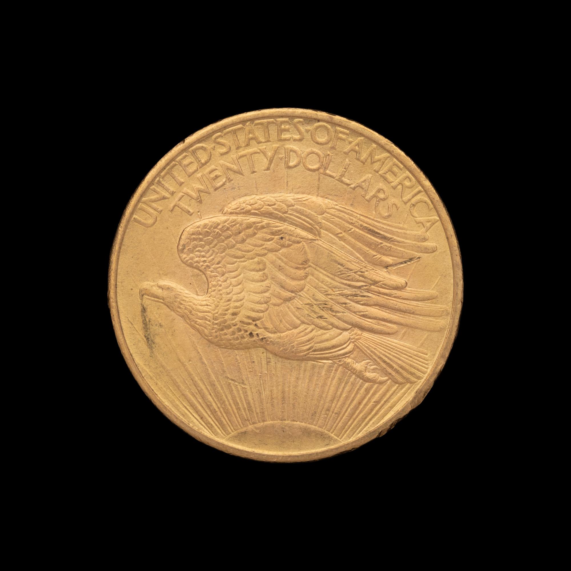 A 1908 Saint Gaudens $20 Gold Coin