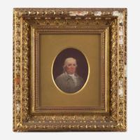 American School 19th century Pair of Small Portraits: Robert Morris (1734-1806) and Mary White Morris (1769-1806)