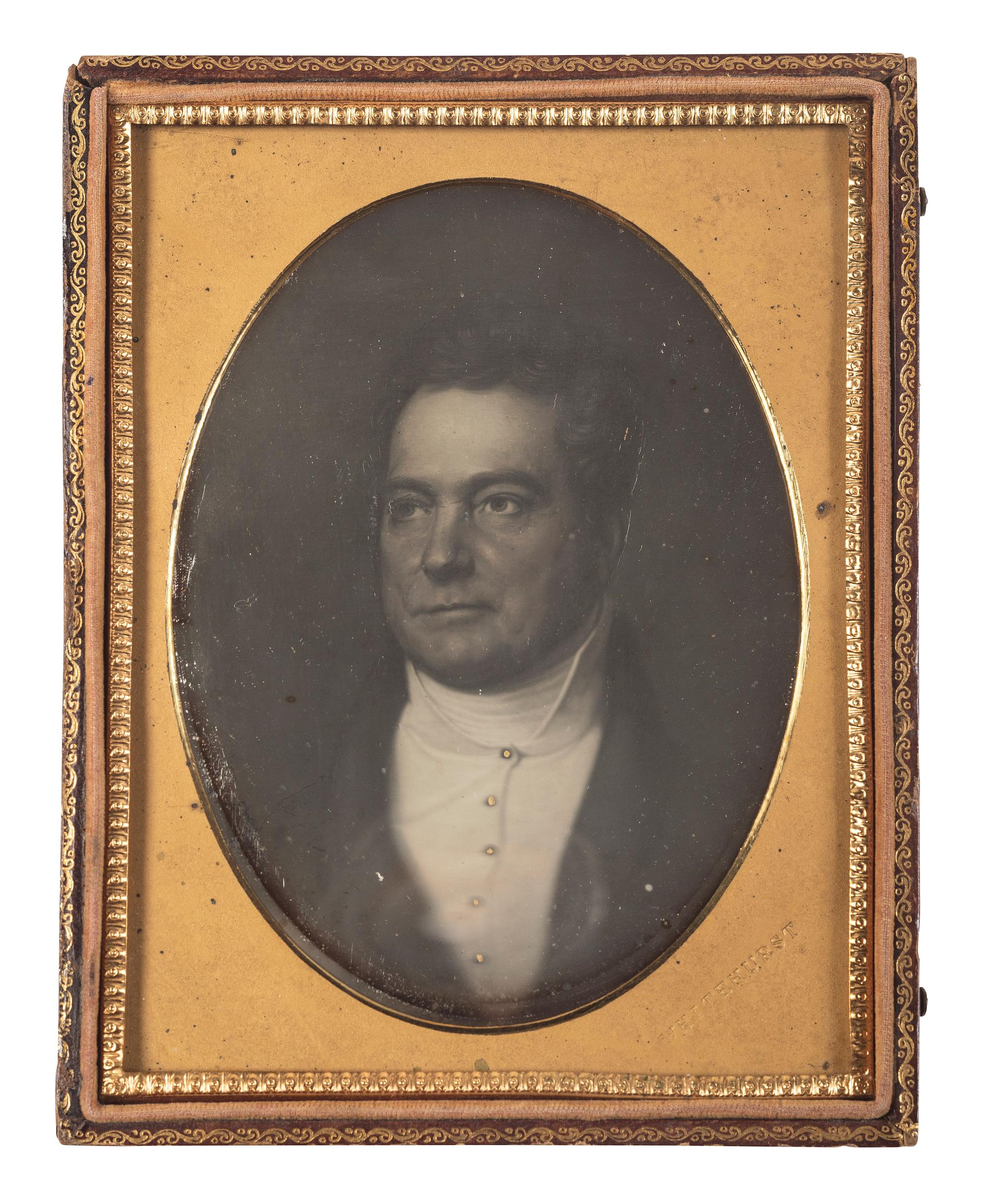[EARLY PHOTOGRAPHY]. WHITEHURST, Jesse H., photographer. Half plate daguerreotype of painting of William Pinkney.