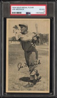 A 1934 Gold Medal Flour Joe Medwick Rookie Baseball Card (PSA 4 VG-EX)