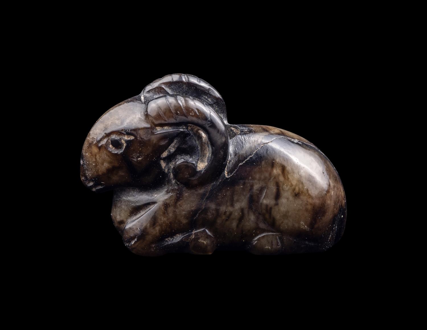 Three Chinese Jade and Glass Carvings of Animals