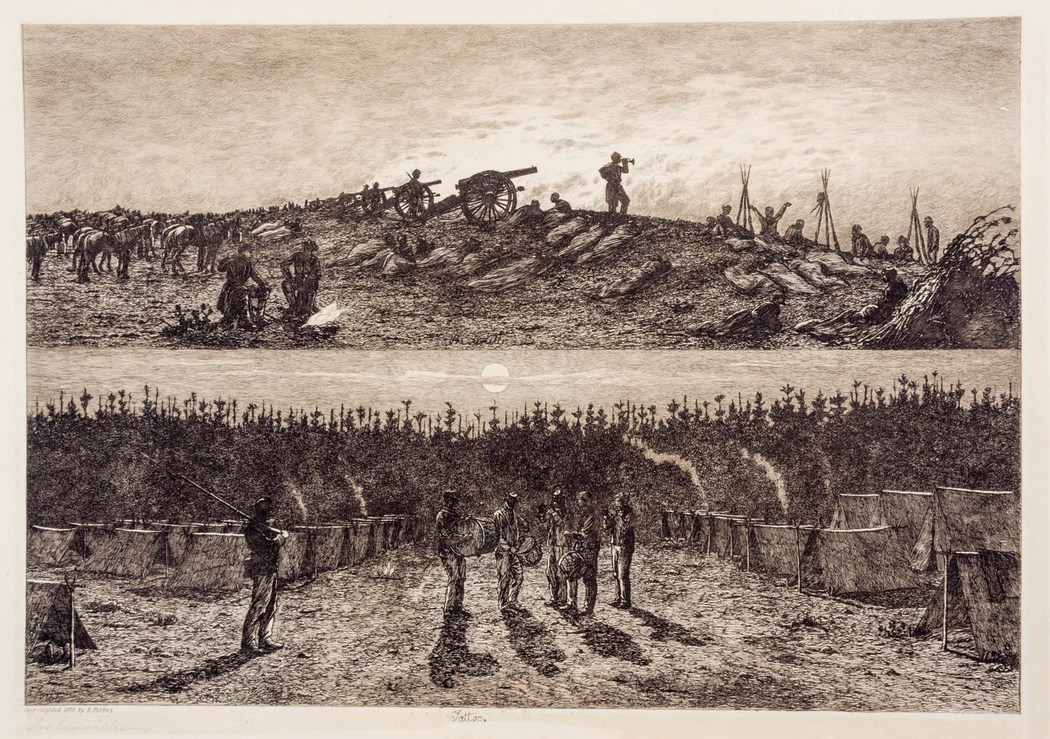 (CIVIL WAR) FORBES, EDWIN. Life Studies of the Great Army. New York, 1876. 20 (of 40) copper plate etchings.