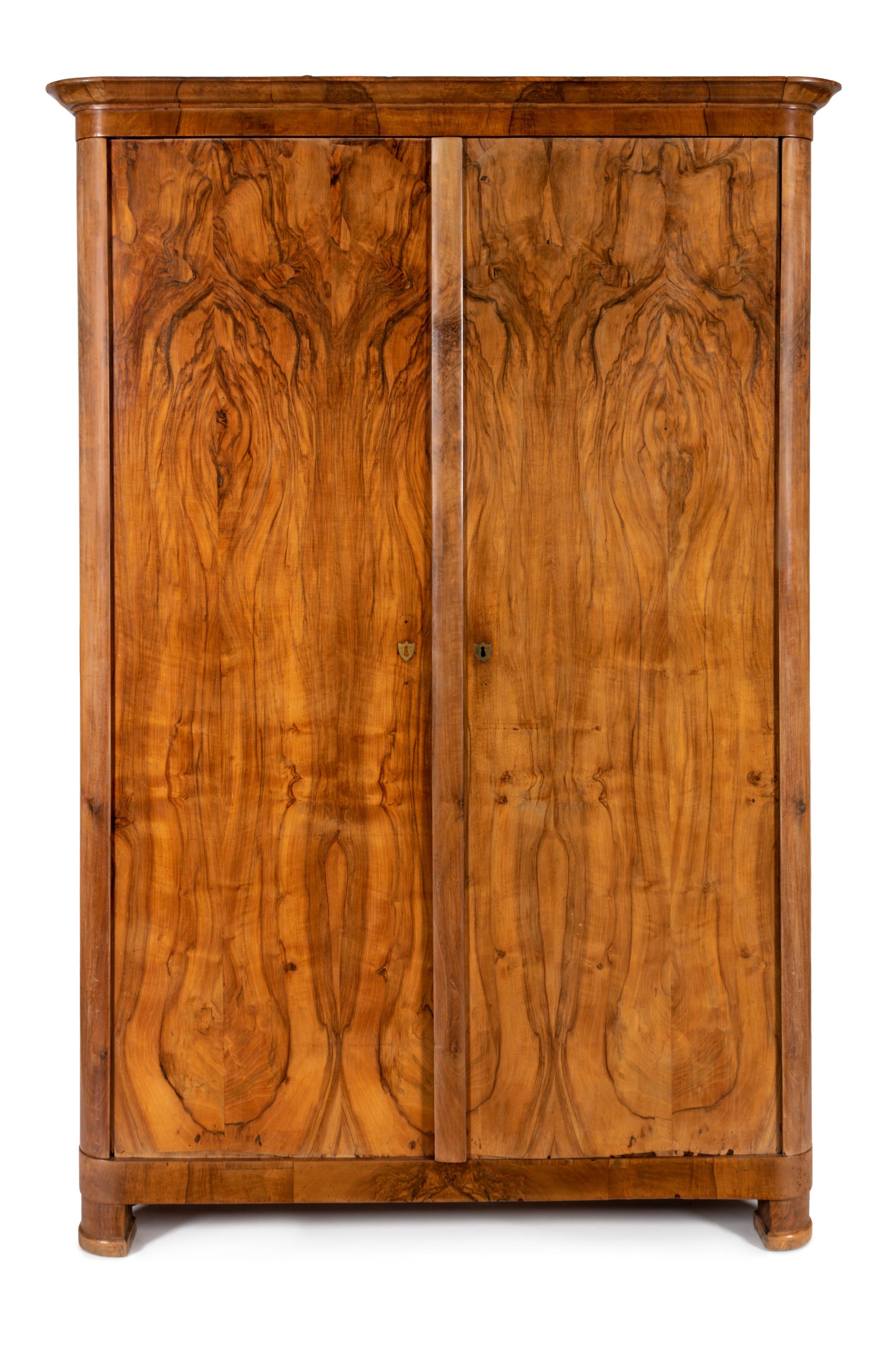 A Biedermeier Style Walnut Armoire