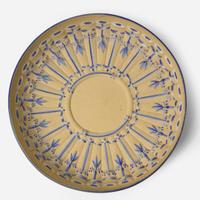 A Wedgwood Encaustic-Decorated Caneware Cup and Saucer UK, circa 1787